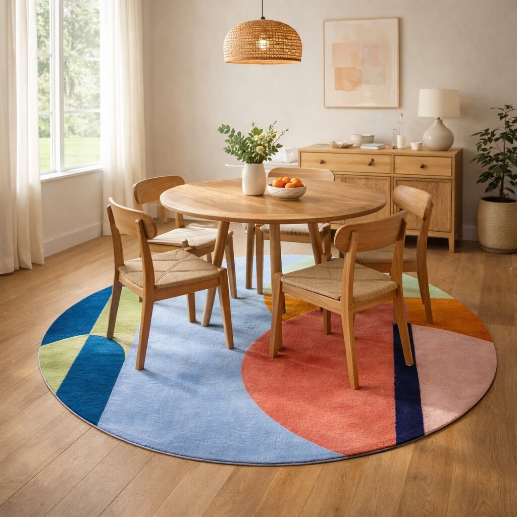 Hand tuft carpet  8x8 9x9 10x10  Geometric rugs  Bed Living room  Round wool carpets  11x11 Area rug