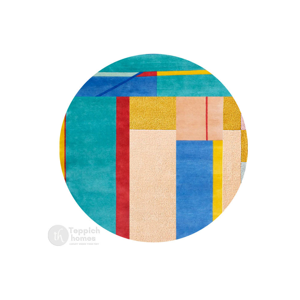 Image of Hand tuft carpet | 8x8, 9x9, 10x10 | Geometric rugs | Bed, Living, room | Round wool carpets |  11x11 Area rug