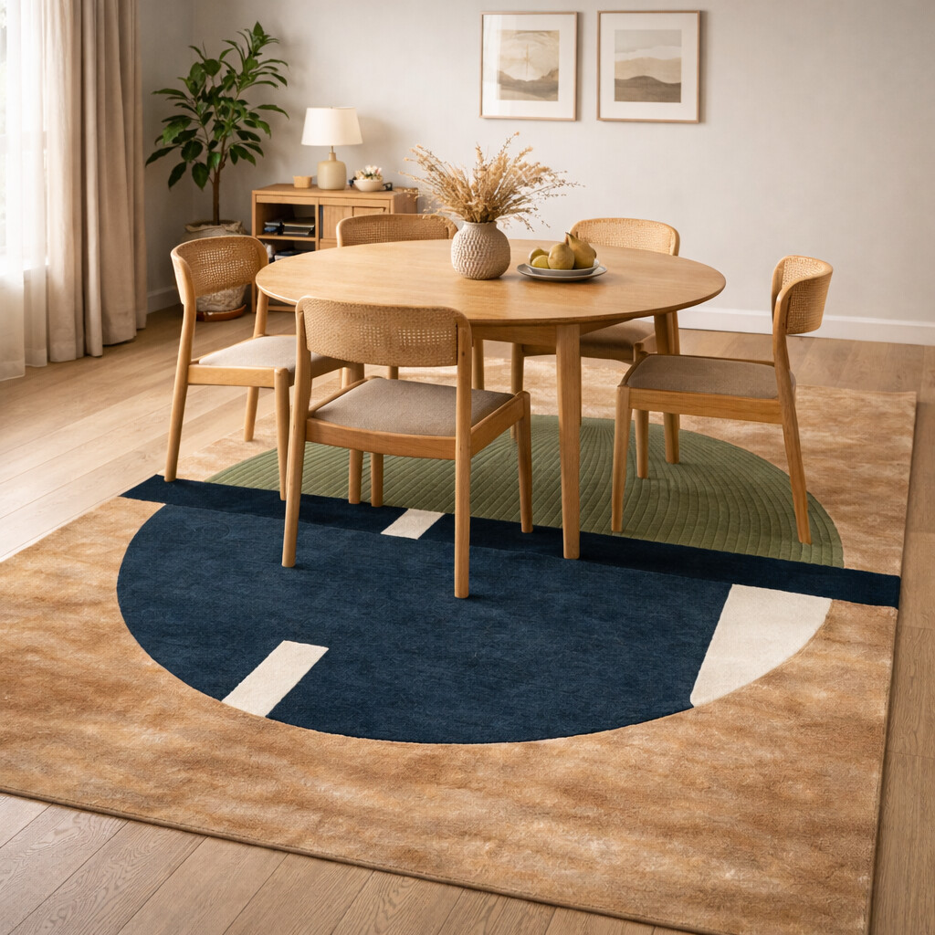 Elegant Beige Tufted Area Rugs in Geometric Design  Available in Sizes 6x9 9x13 10x10 12x18  Perfect for Bedroom and Living Room  Rectangle Shape