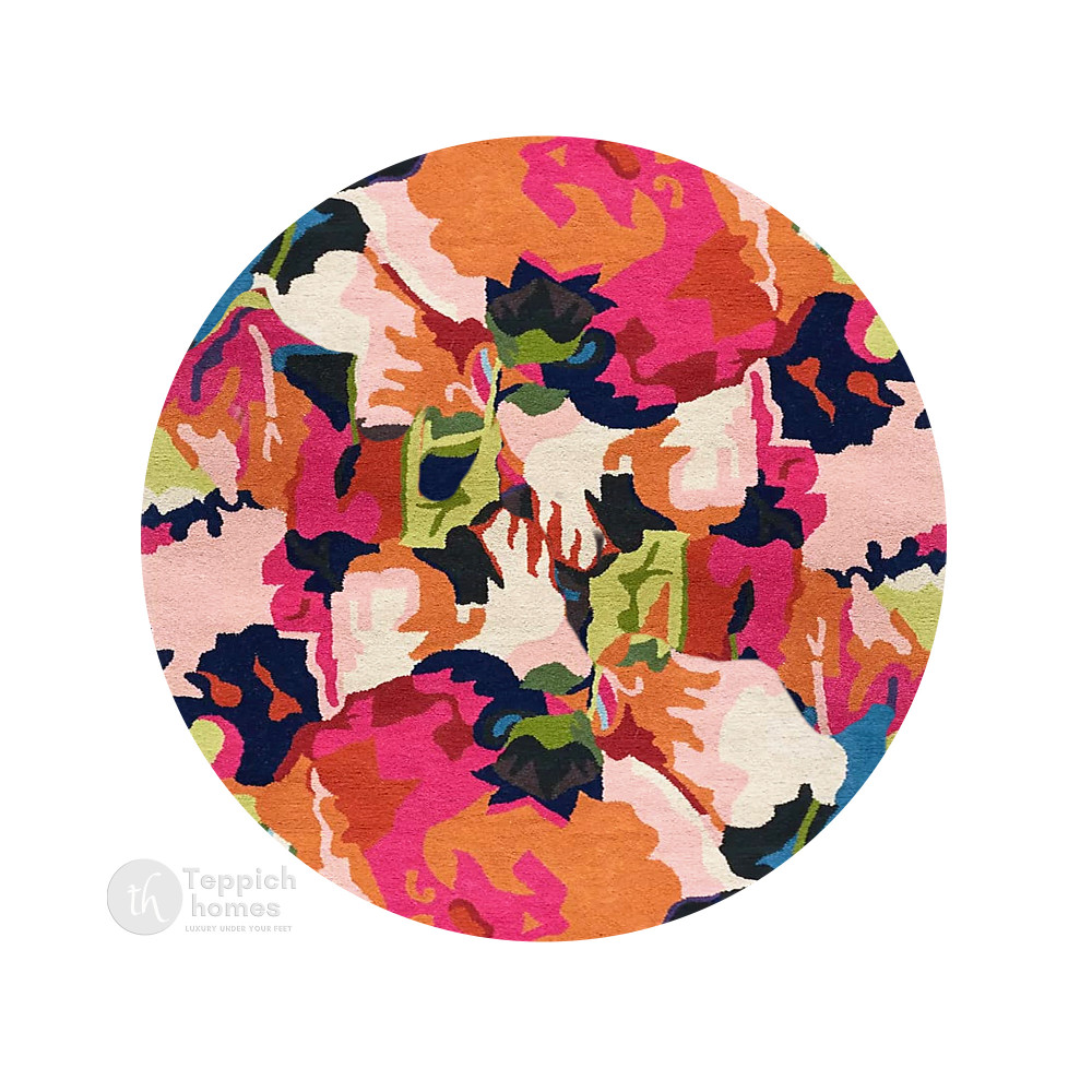 Image of Hand Tufted, Wool Carpet, 6x6, 7x7, 8x8, 9x9, Round Tufted, Living, Dinning Room