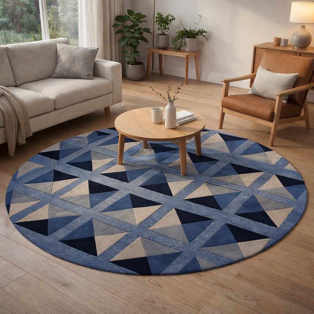 Round area rug  9x9 Tufted wool  6x6 7x7 8x8  Rugs for Living  Bed room 10x10  Handmade carpet