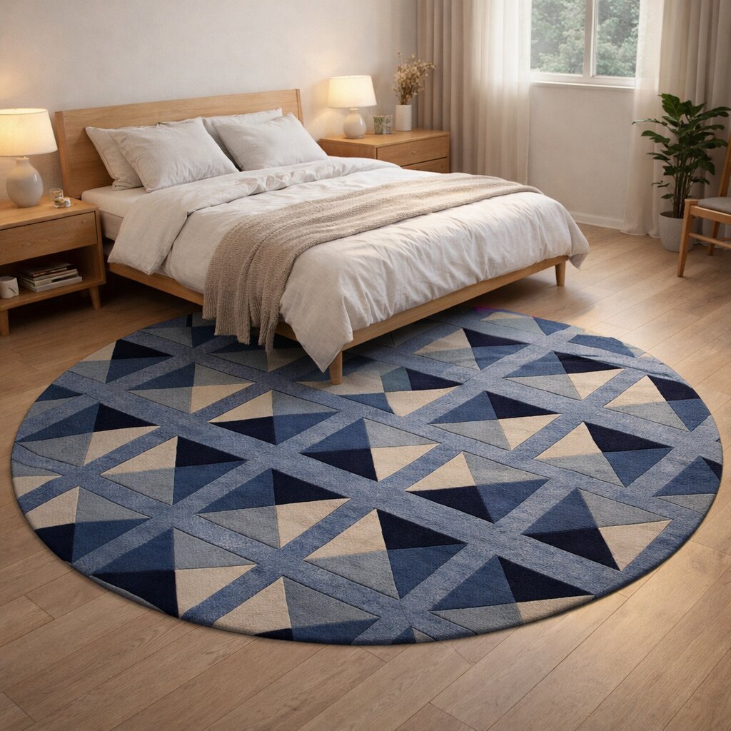 Round area rug  9x9 Tufted wool  6x6 7x7 8x8  Rugs for Living  Bed room 10x10  Handmade carpet