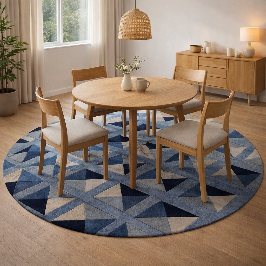 Round area rug  9x9 Tufted wool  6x6 7x7 8x8  Rugs for Living  Bed room 10x10  Handmade carpet