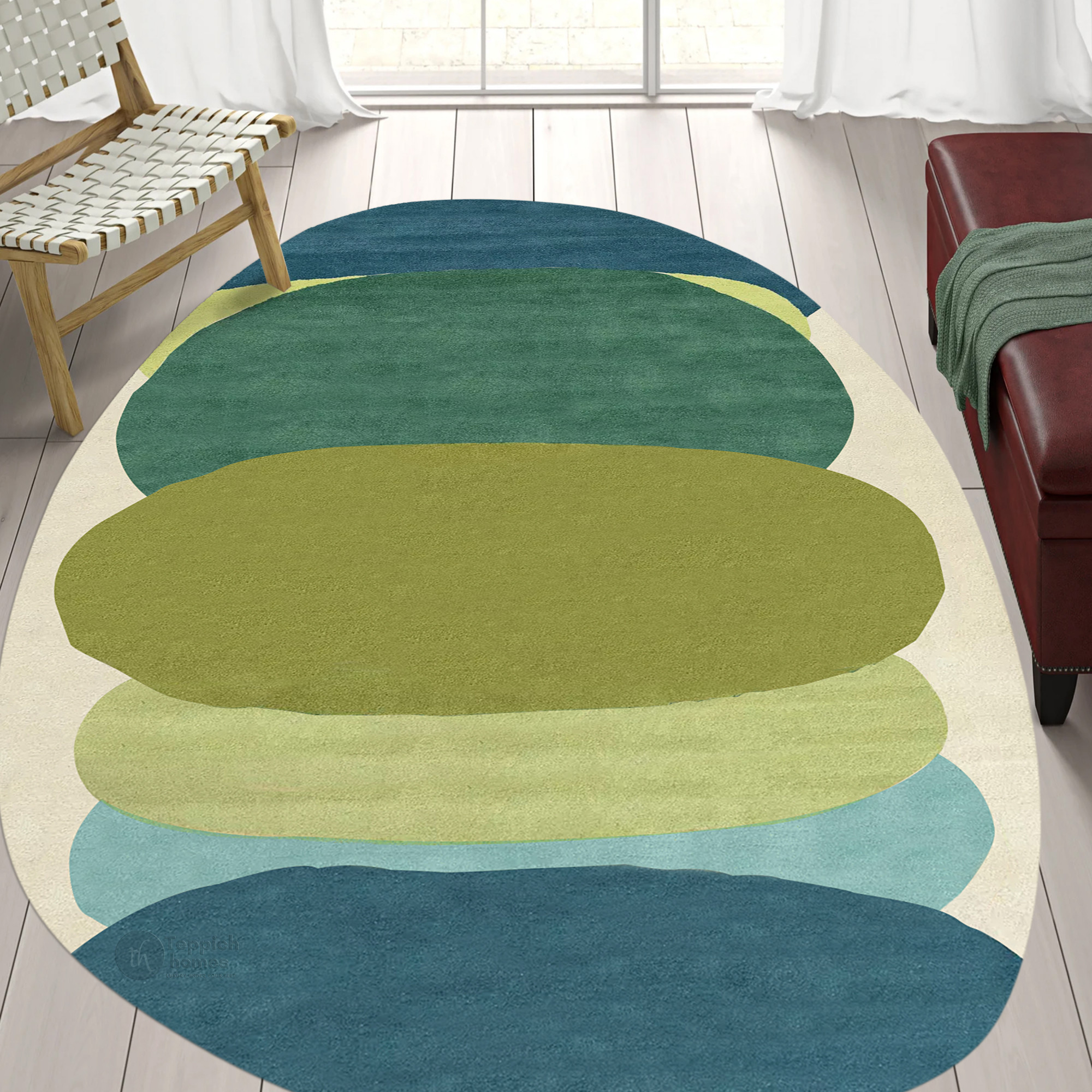 Nature Inspired Abstract Hand Tufted Rug 9x12