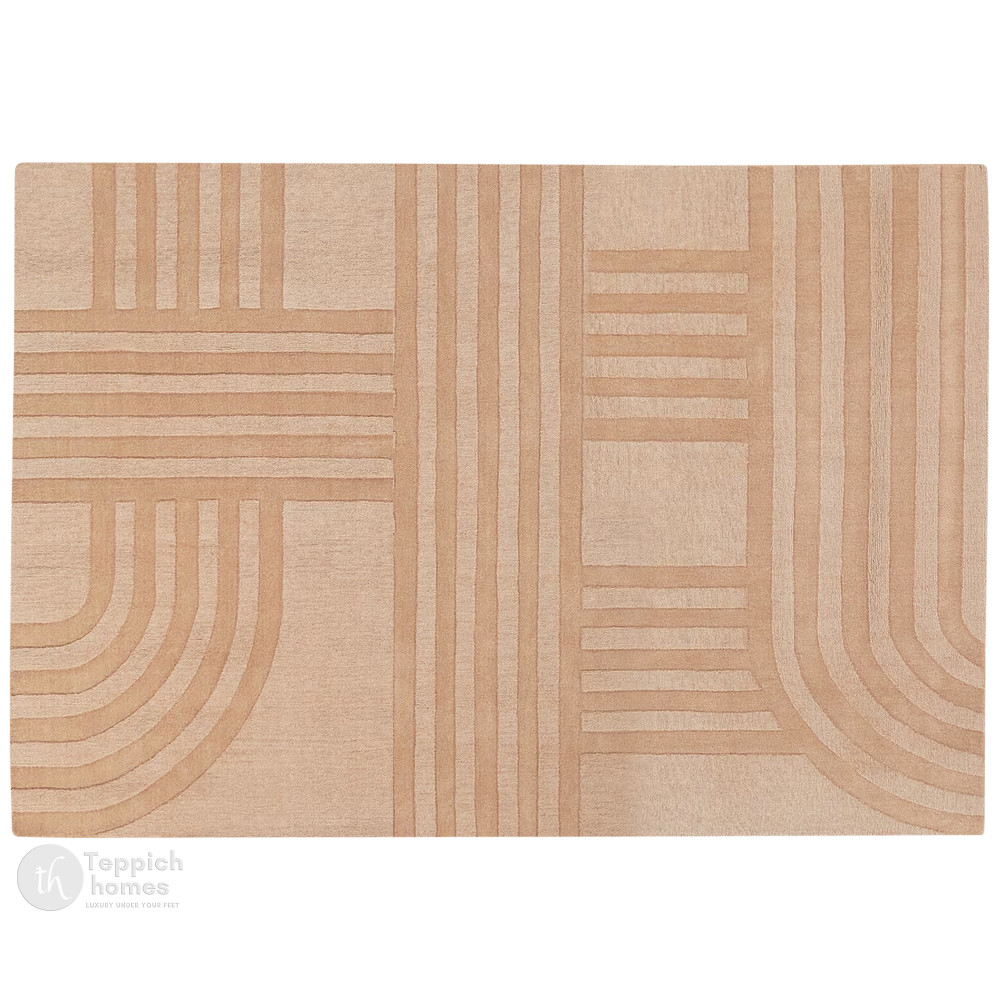 Image of Geometric area rugs | 5x7, 6x8, 7x10 |  Bed, Living, Kids, room | Tufted wool rug | Handmade carpet