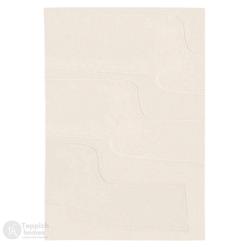 Image of Cream area rug | 9x12, 10x13, 11x13 | Hand tuft carpet | Bed, Living, Kids, room | Woolen rugs