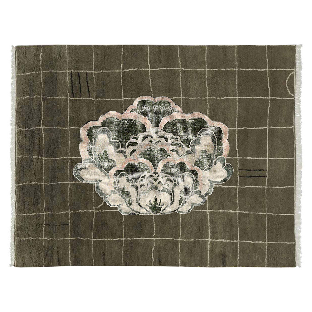 Image of Green rug | 5x7, 6x9, 8x11, 9x12 | Handmade | Knotted carpet | Hallway, Living room | Area rugs