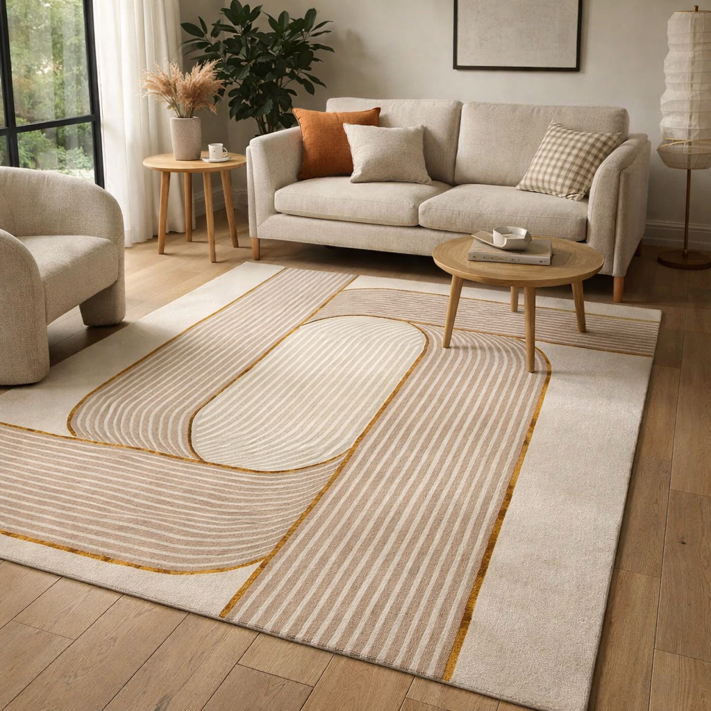 Boho Tufted Rug 8x10 8x11 9x10 9x12 Living Room Rug Wool Silk Carpet Hand Tufted