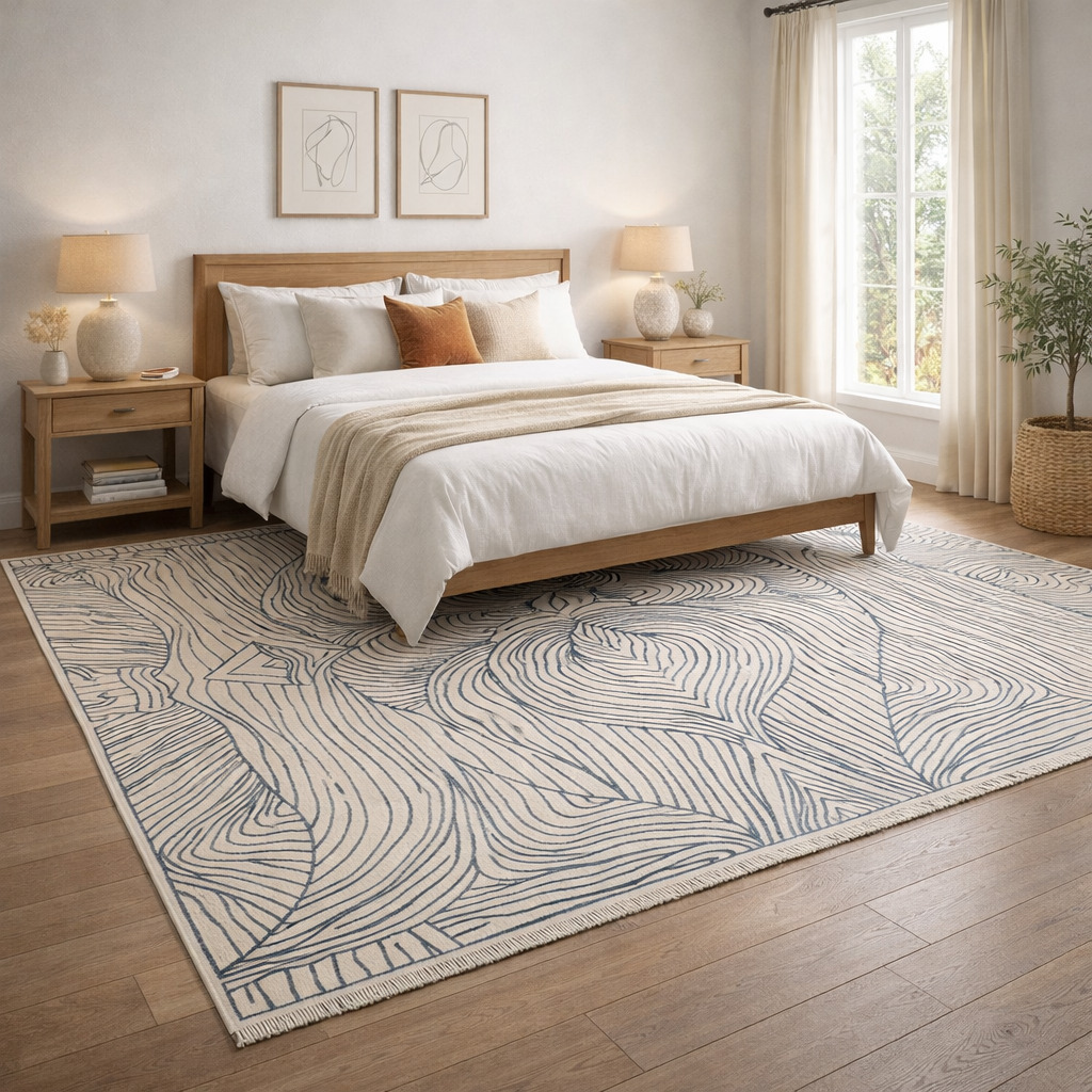 Tufted Striped Design Modern Floor Rug 6x8 6x9 7x10 8x10 Wool Carpet Living Bedroom