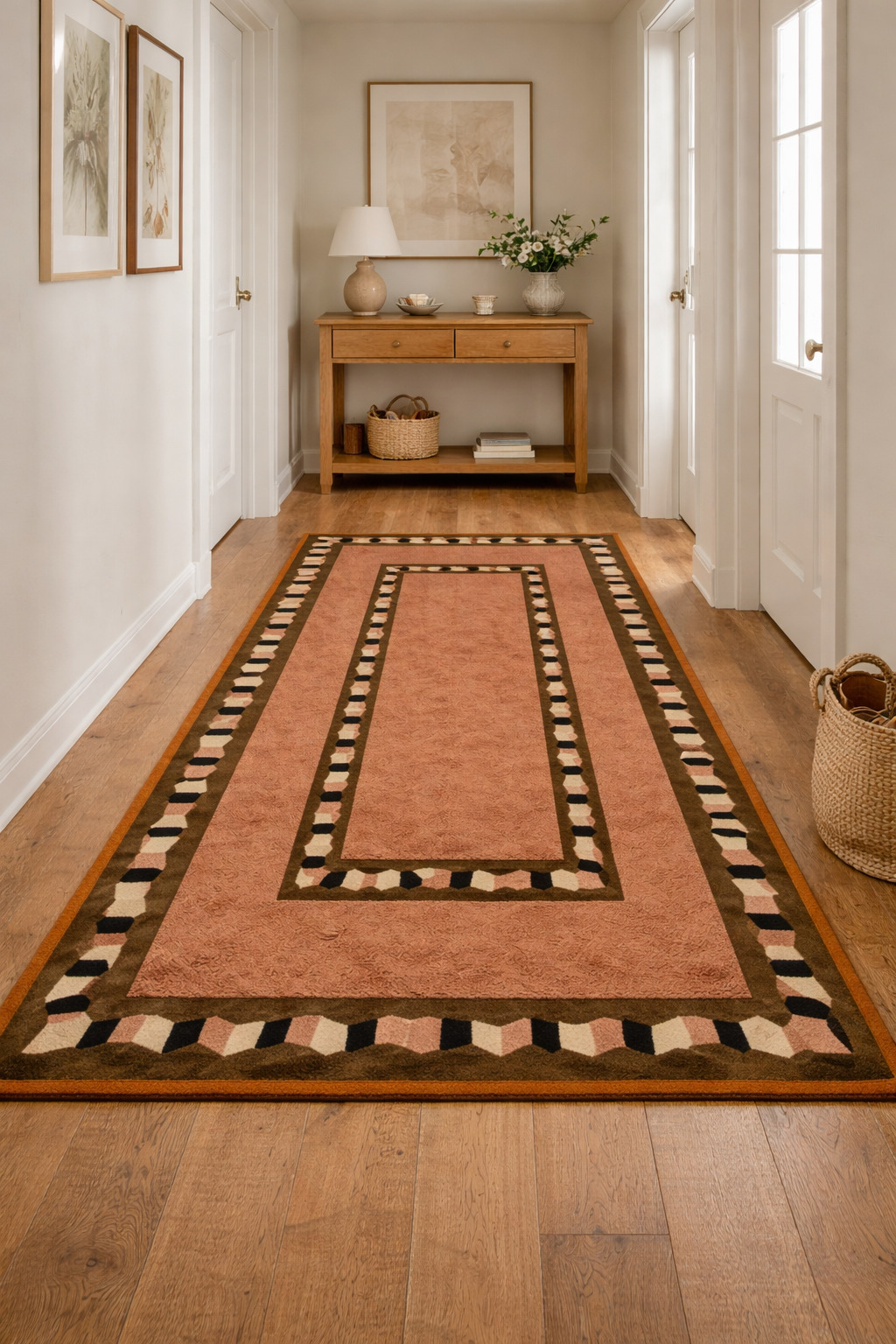 Rust Color Tufted Area Rugs Geometric Design for Kids Living Room 5x8 7x10 8x13 10x14 Rectangle Shapes Wool Carpets