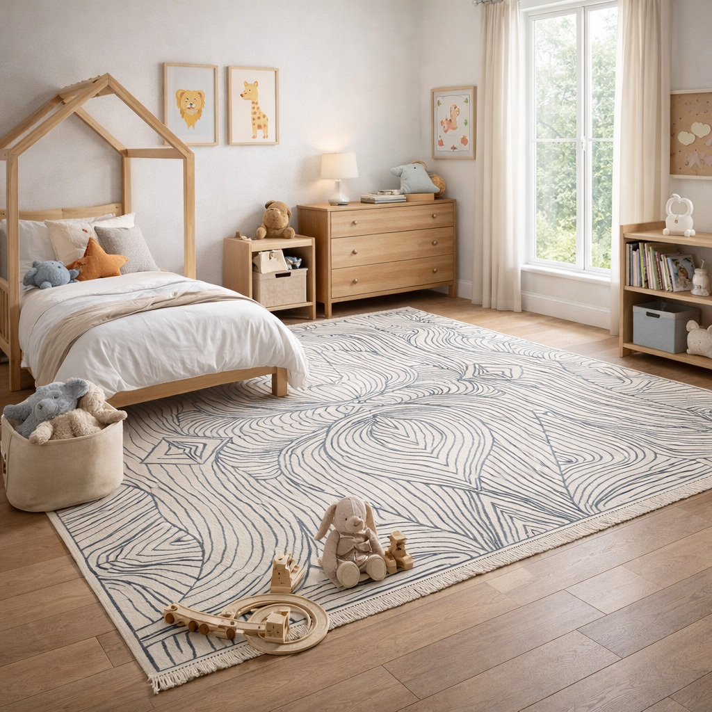 Tufted Striped Design Modern Floor Rug 6x8 6x9 7x10 8x10 Wool Carpet Living Bedroom