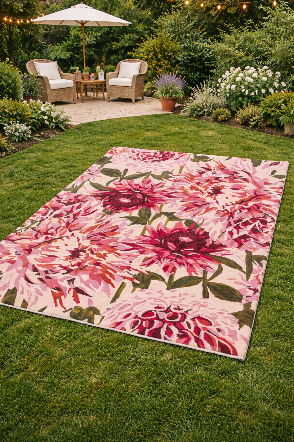 Hand Tufted Rug for Bedroom  100 Premium Woolen Floral Print Area Carpet Living Space