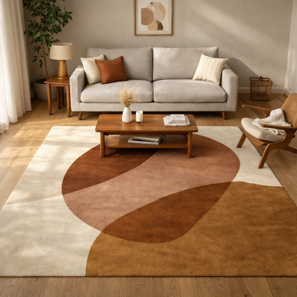 Tufted rugs  Bed Living room  Wool area rug  Geometric carpet  5x7 5x8 6x8 6x9  Rectangle shape