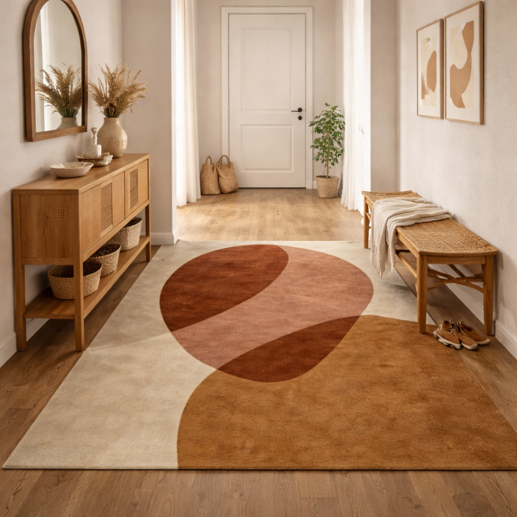 Tufted rugs  Bed Living room  Wool area rug  Geometric carpet  5x7 5x8 6x8 6x9  Rectangle shape