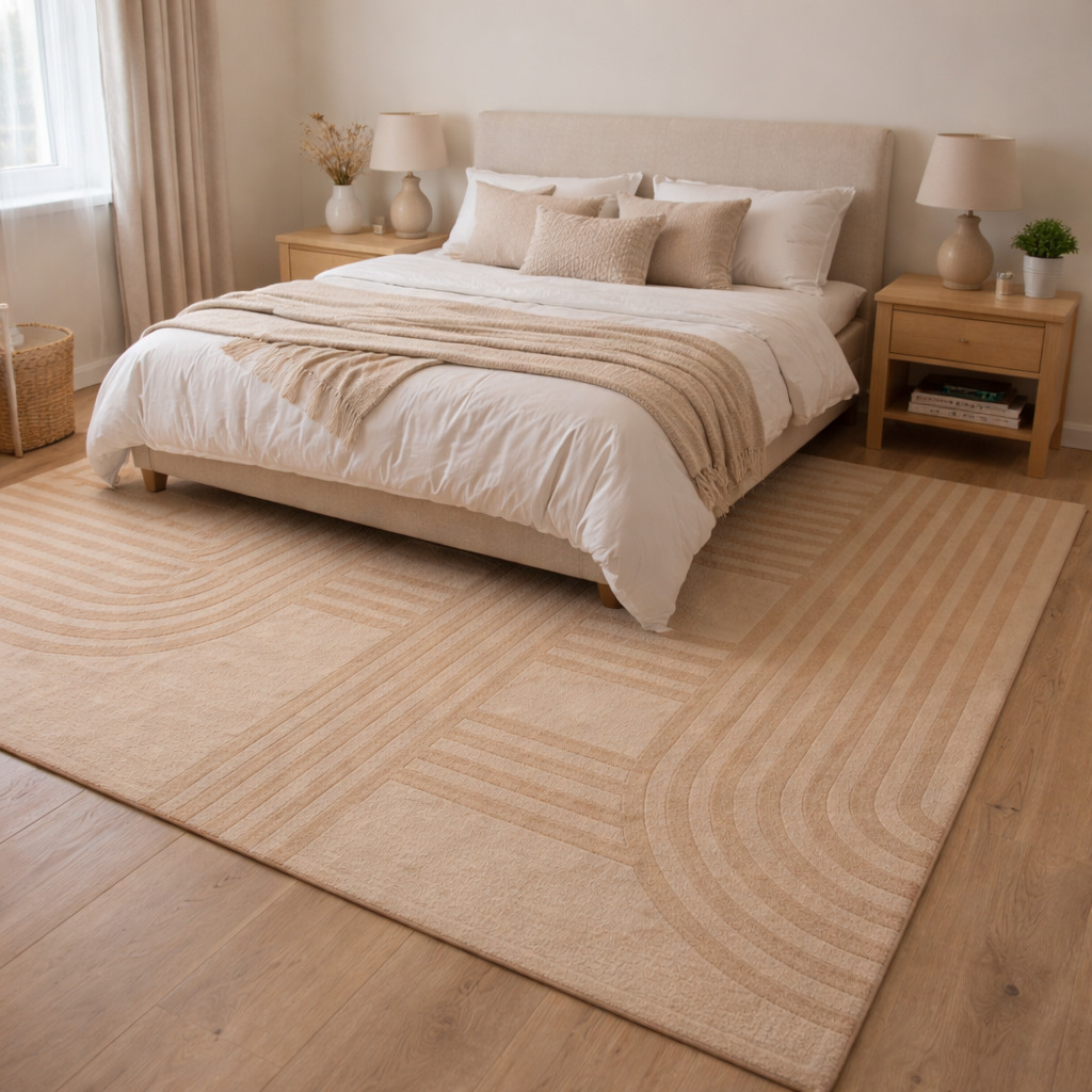 Geometric area rugs  5x7 6x8 7x10  Bed Living Kids room  Tufted wool rug  Handmade carpet