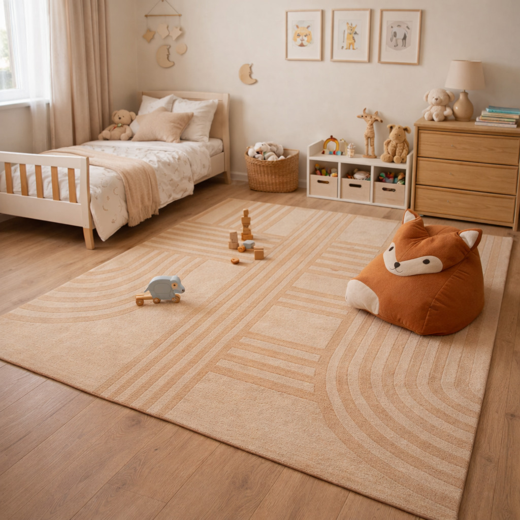 Geometric area rugs  5x7 6x8 7x10  Bed Living Kids room  Tufted wool rug  Handmade carpet