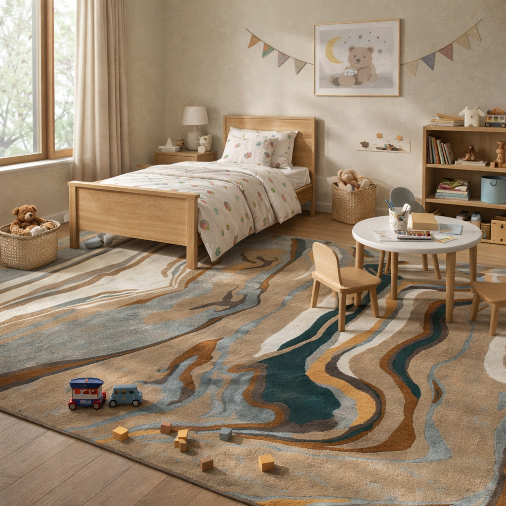 Wool area rug  7x10 8x11 9x12  Abstract carpet  Hand tuft rugs  Bed Living room