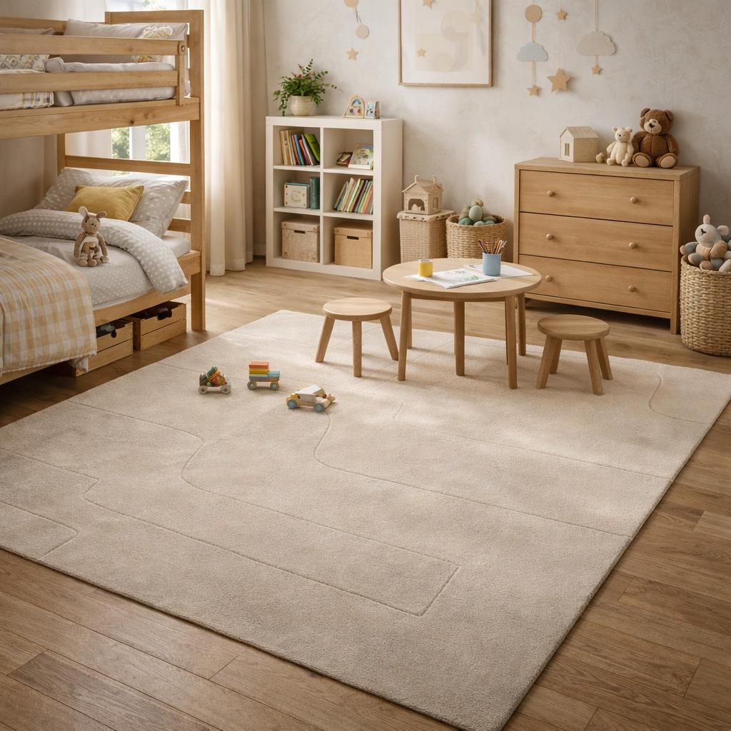 Cream area rug  9x12 10x13 11x13  Hand tuft carpet  Bed Living Kids room  Woolen rugs