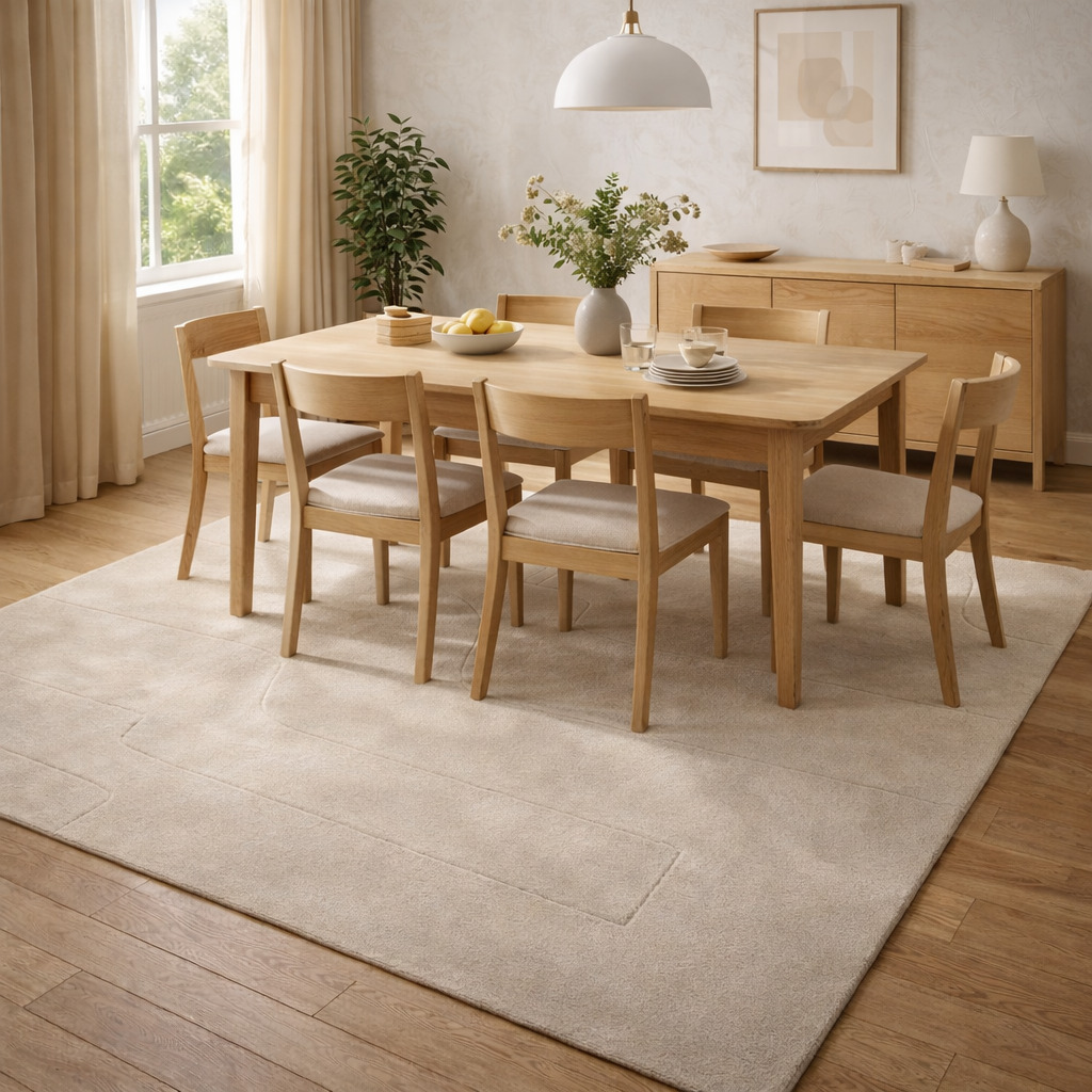 Cream area rug  9x12 10x13 11x13  Hand tuft carpet  Bed Living Kids room  Woolen rugs