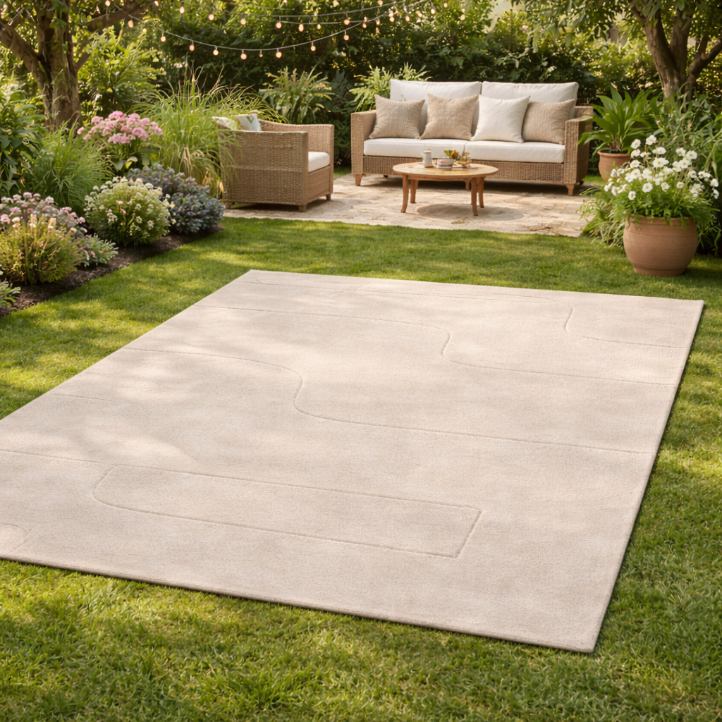 Cream area rug  9x12 10x13 11x13  Hand tuft carpet  Bed Living Kids room  Woolen rugs