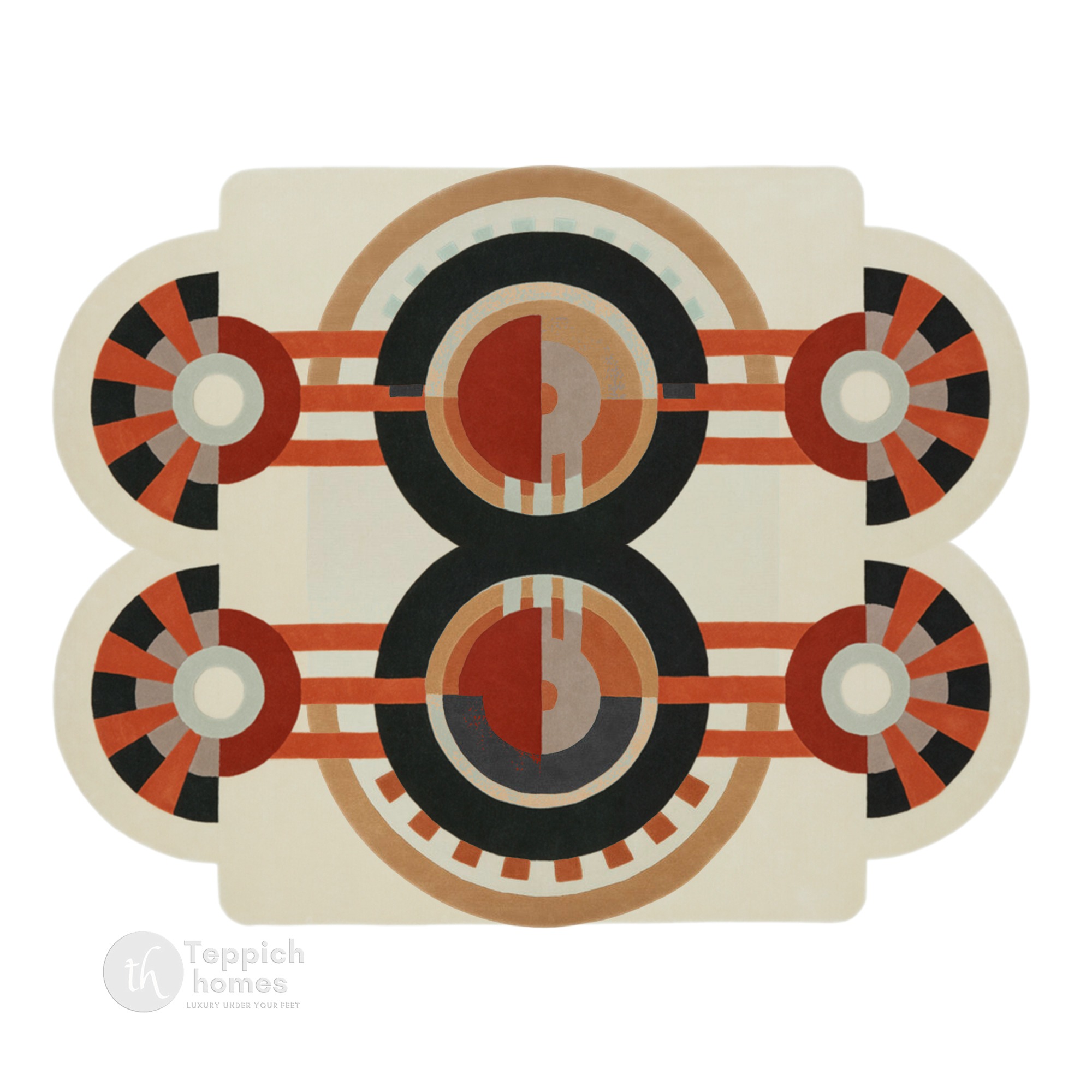 Tufted Vintage Rectangular Design Rug for Bedroom  Geometric Wool Living Room Carpet