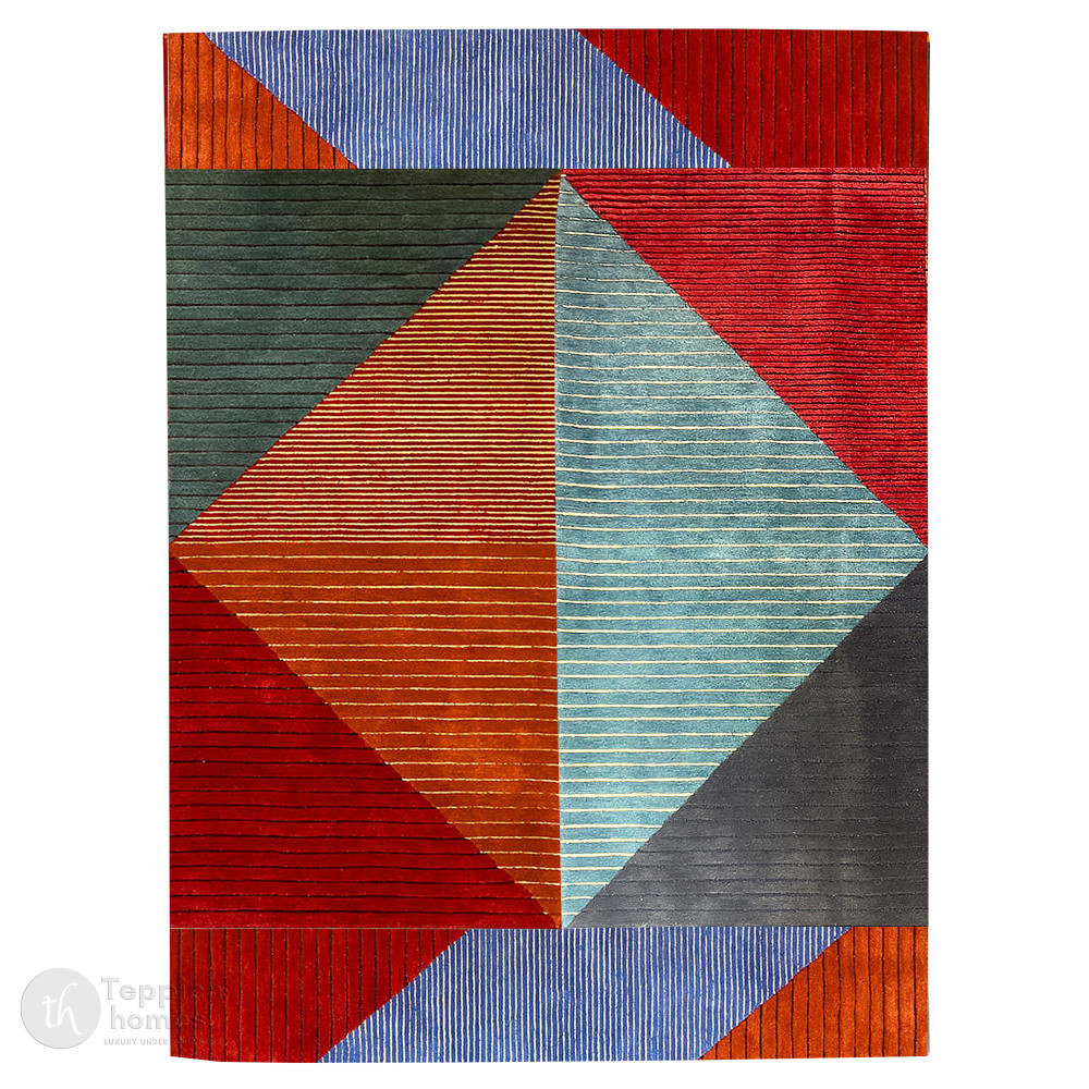 Image of Bold Triangle Pattern Designer Rug