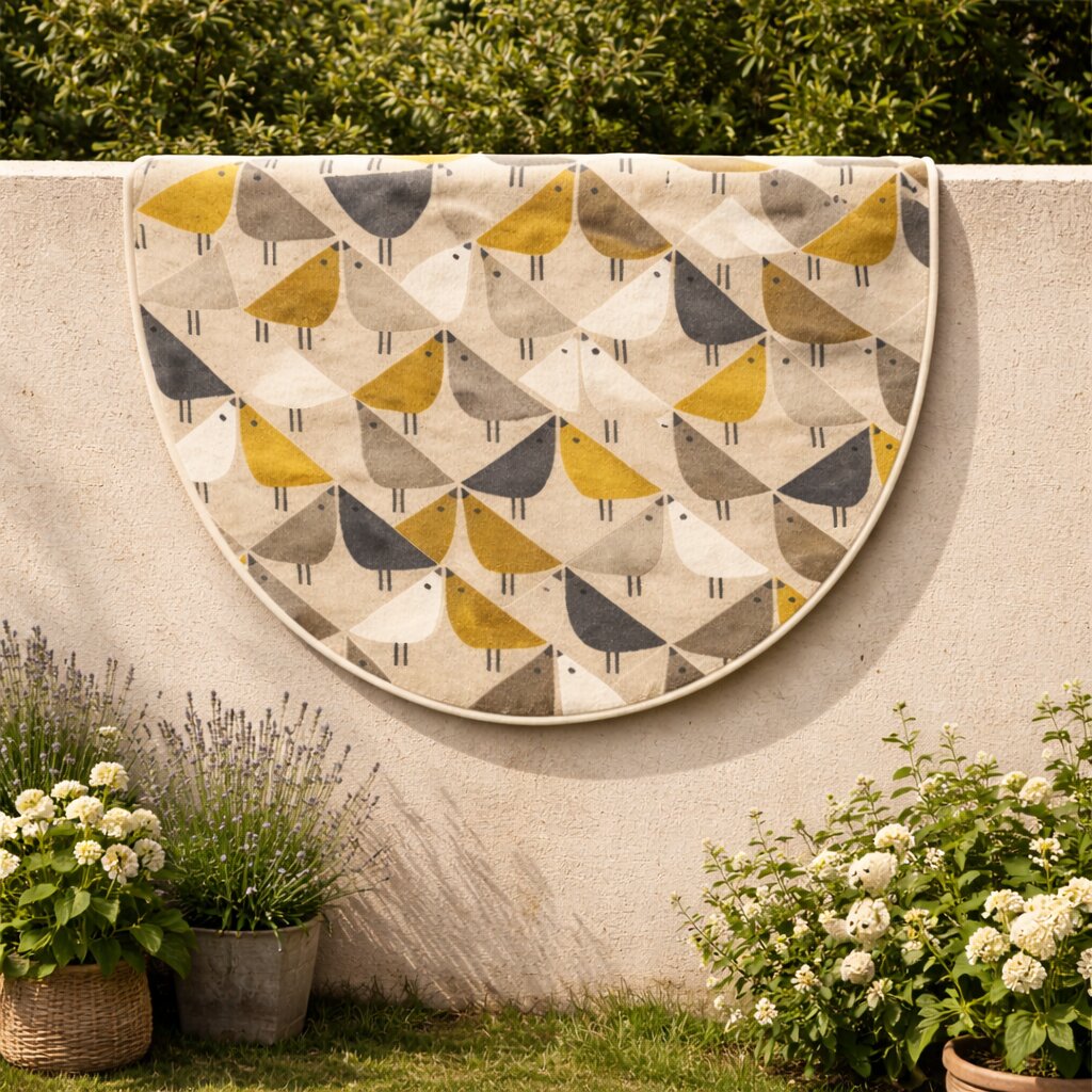 Whimsical round rug  8x8 10x10 12x12 15x15  Hand tuft  Area rugs  Bed Living room