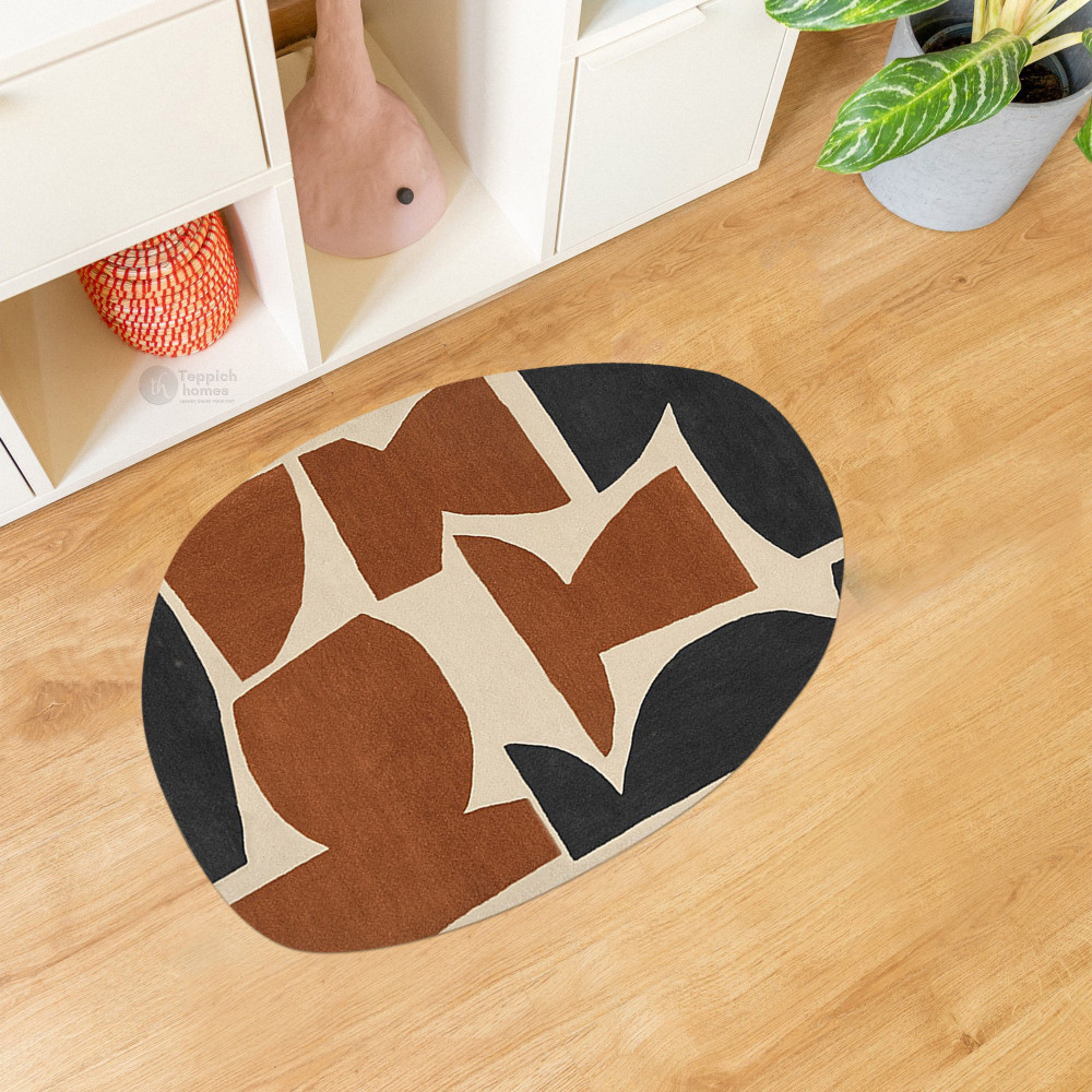 Rustic Abstract Rug Rustic Abstract Earth Tone Wool Rug | Multicolor Rug 10x14 ft