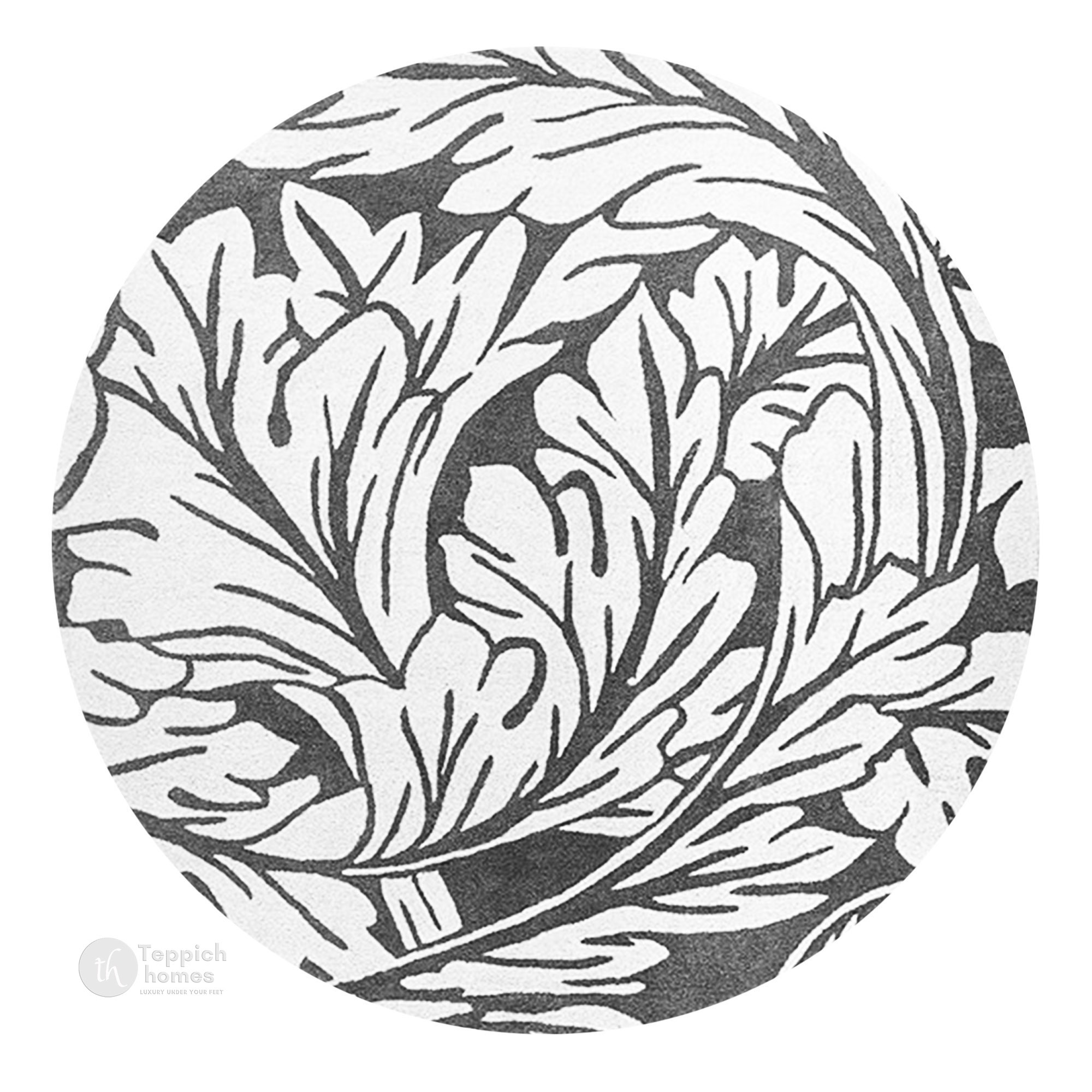 Round Area Rug Hand Tufted 6x8 6x9 6x10 7x10 Grey Area Rug Bedroom