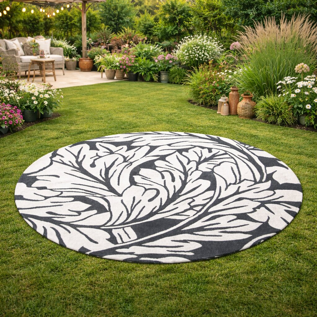 Round Area Rug Hand Tufted 6x8 6x9 6x10 7x10 Grey Area Rug Bedroom