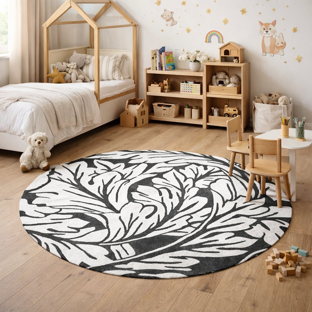 Round Area Rug Hand Tufted 6x8 6x9 6x10 7x10 Grey Area Rug Bedroom