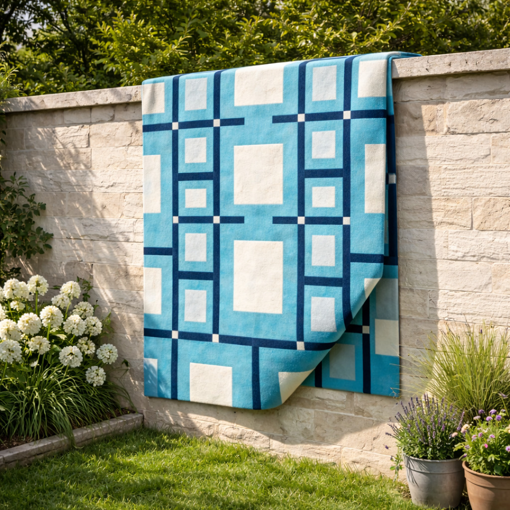 Bedroom rug 5x8  Geometric carpet  Tufted area rugs  6x8 6x9 7x10 8x13  Wool carpets  Blue color  Hand tuft