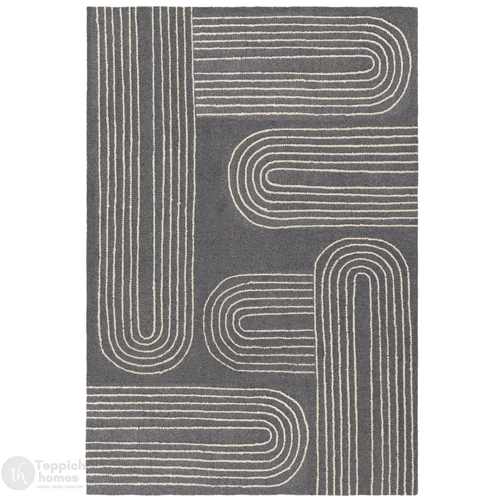 Image of Minimalist Linear Pattern Living Room Rug