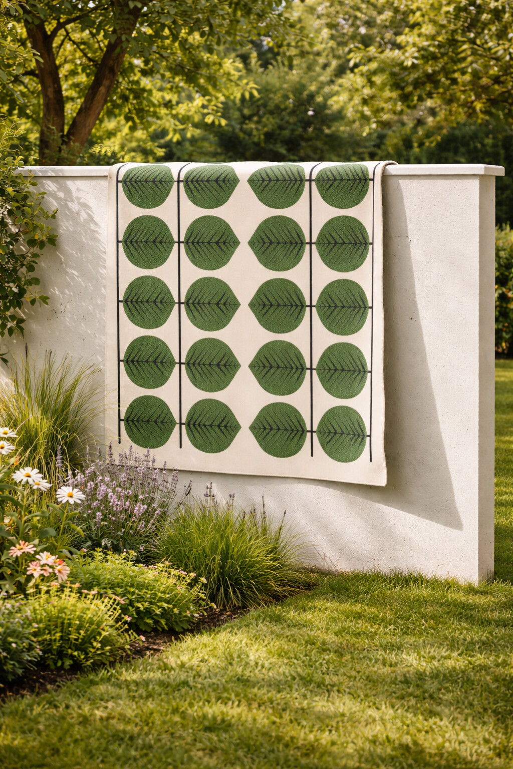 Hand Tufted Wool Rug Leaves Pattern 6x9 8x10 9x12 10x10 Sizes Dining Room Living Room Bedroom Hallway Cozy White