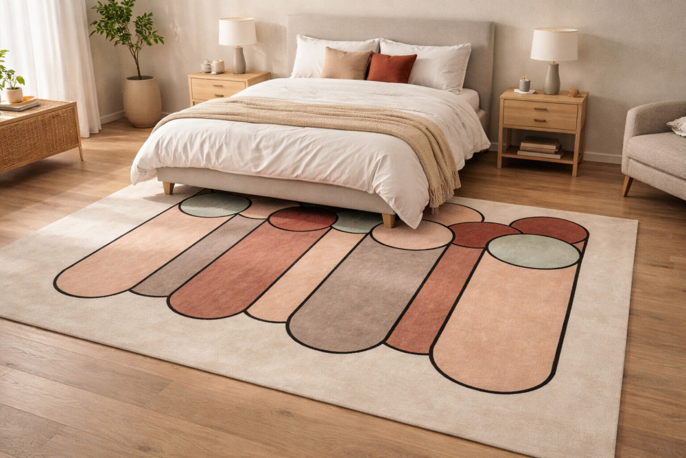 Image of Hand Tufted, Modern Woolen Rug, Rectangle, Dining Rooms, Bedrooms, and Living Room Available in 5x7, 6x9, 8x9, and 9x11 Sizes