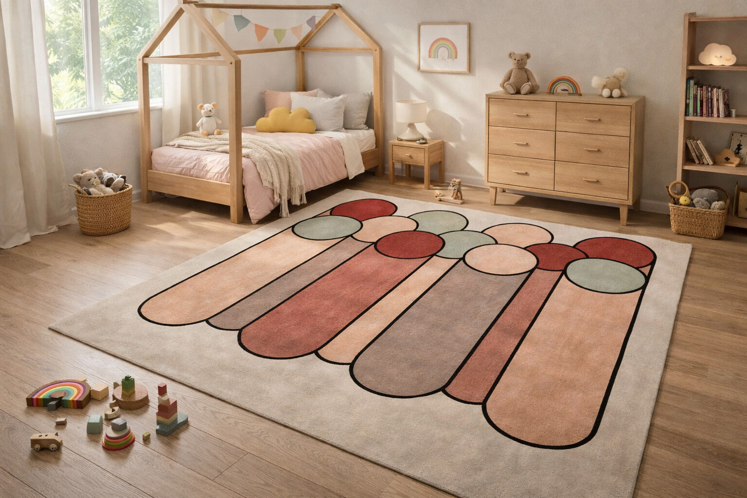 Hand Tufted Modern Woolen Rug Rectangle Dining Rooms Bedrooms and Living Room Available in 5x7 6x9 8x9 and 9x11 Sizes