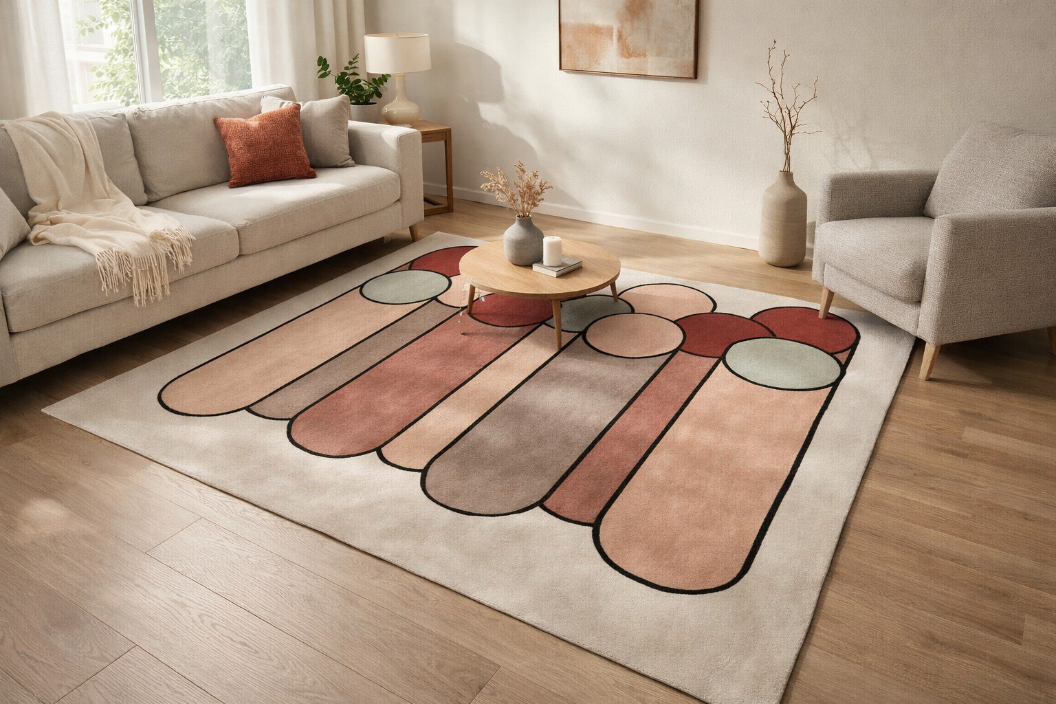 Hand Tufted Modern Woolen Rug Rectangle Dining Rooms Bedrooms and Living Room Available in 5x7 6x9 8x9 and 9x11 Sizes