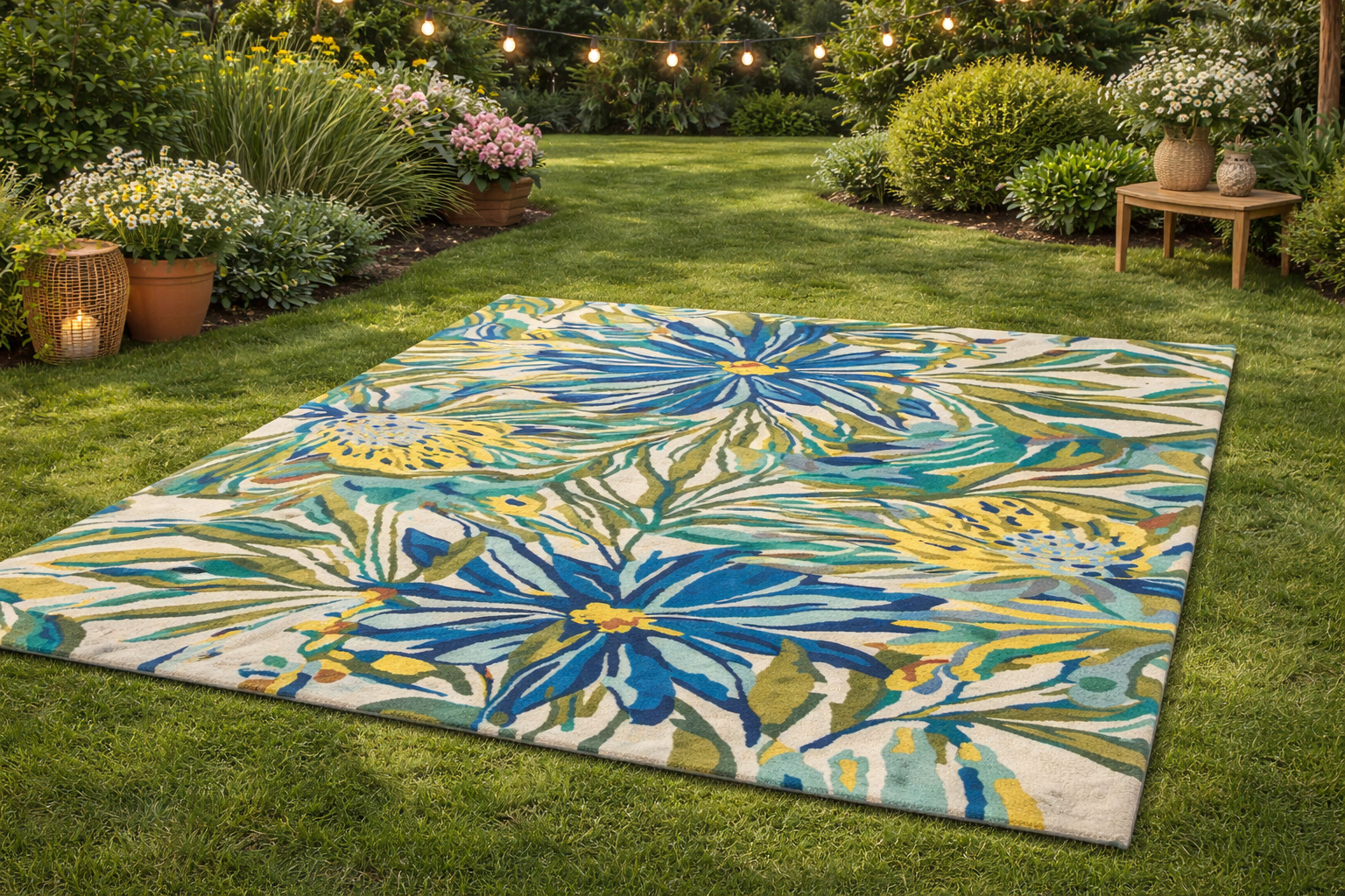 Hand Tufted Floral Wool Rug 5x7 6x9 8x11  9x12 Colorful Rectangle Rug Bedroom Living Room Hallway Dcor