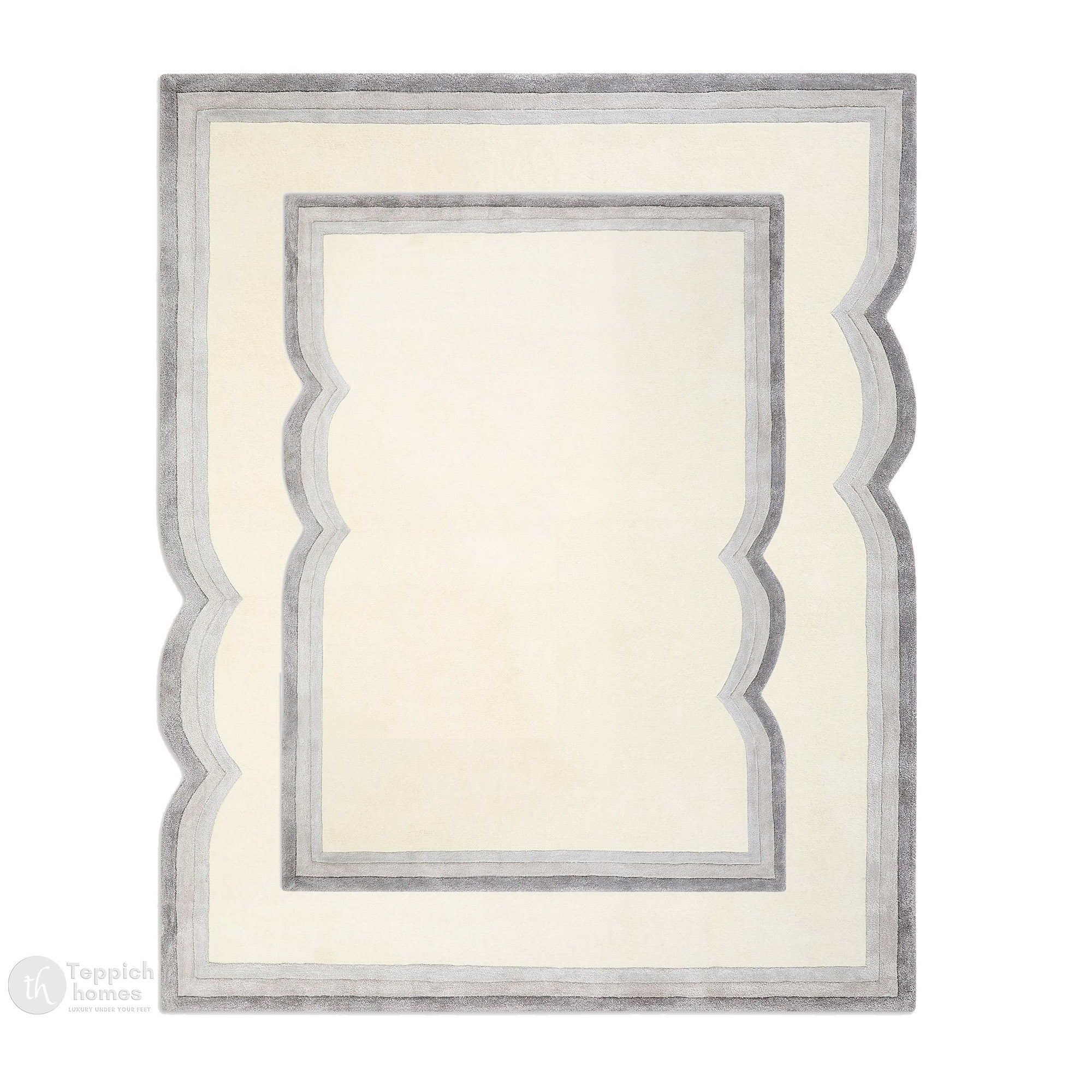 Hand Tufted Wool Rug Cream Dining Rooms Bedrooms Living Rooms  Hallways 5x7 6x9 8x11 9x12 Rectangular Sizes