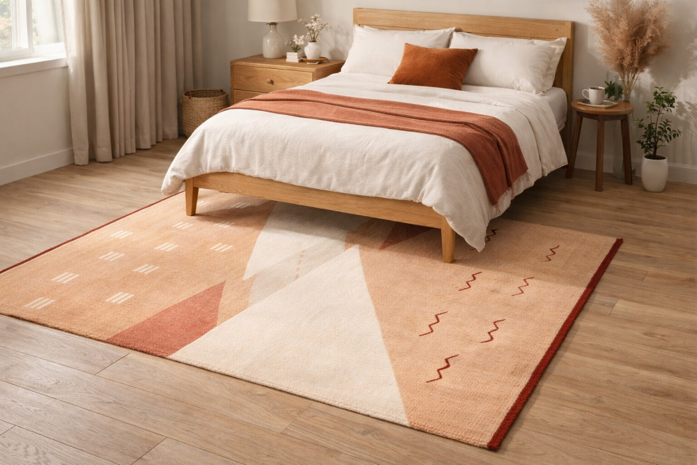 Image of Scandinavian Bohemian Abstract Premium Luxury Hand Tufted Rug for outdoor and living space