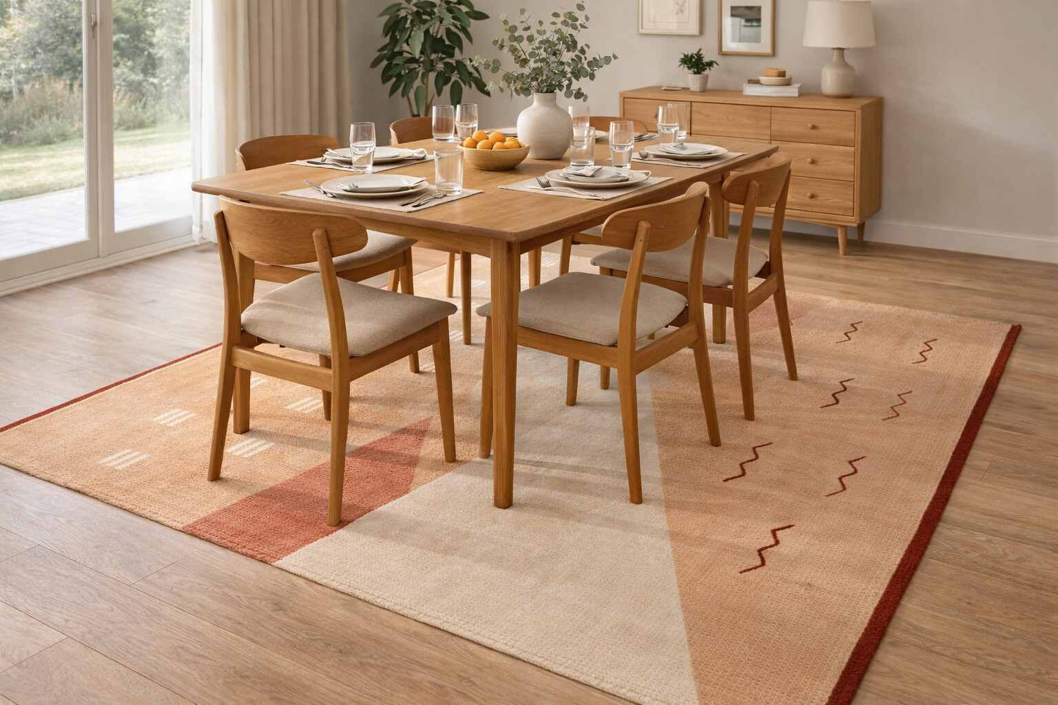 Scandinavian Bohemian Abstract Premium Luxury Hand Tufted Rug for outdoor and living space