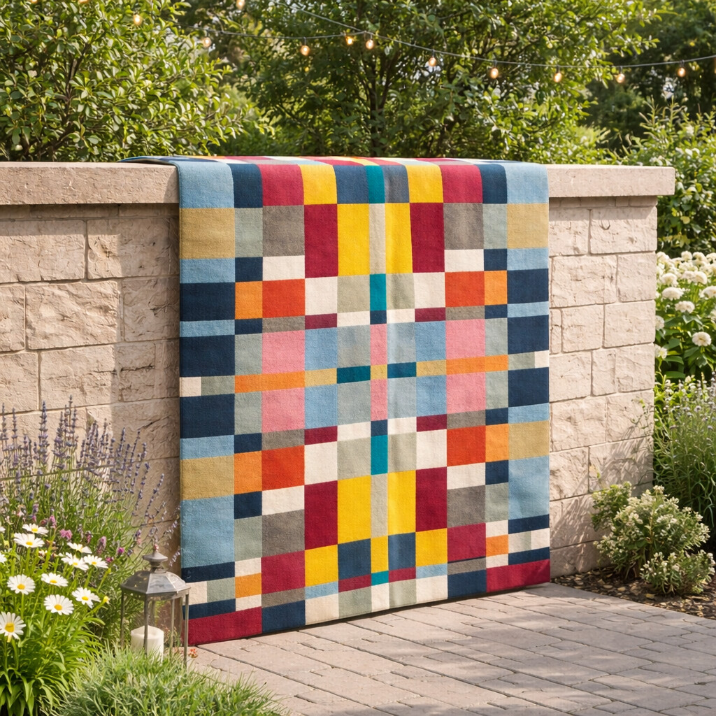 Multicolor Tiles Luxury Design Hand Tufted Area Rug for Living and Dining Room