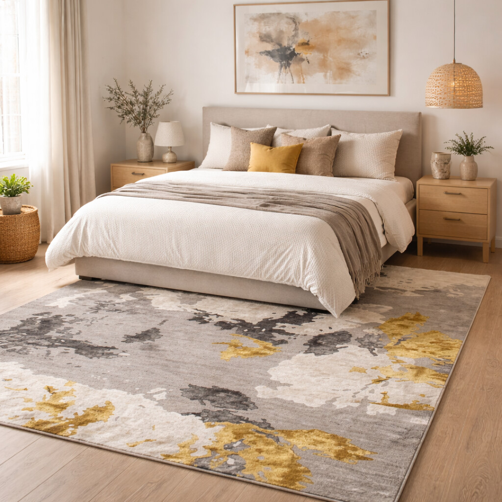 World Serge Lesage Hand Tufted Area Rug for Living and Dining Room