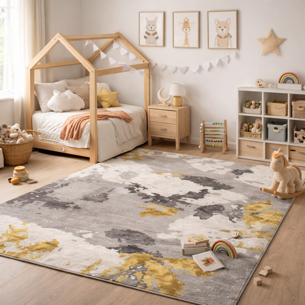 World Serge Lesage Hand Tufted Area Rug for Living and Dining Room