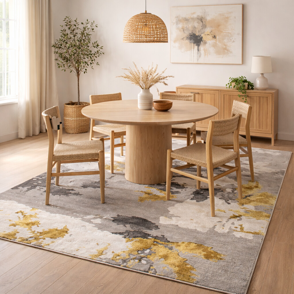 World Serge Lesage Hand Tufted Area Rug for Living and Dining Room