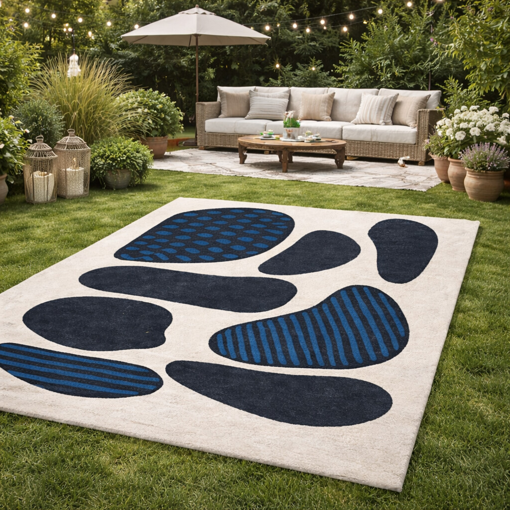 Hand Tufted Wool Rug Natural Multicolor Rectangle5x8 6x10 8x9 9x11 Dining Room Bedroom Living Room  Hallway Stylish Geometric