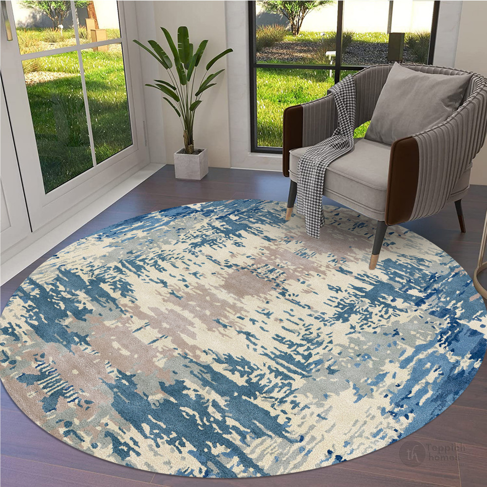 9x7 Round Rug Round rug 7x7 | 8x8, 9x9, 10x10, 11x11 | Hallway, Dining room | Tufted ...