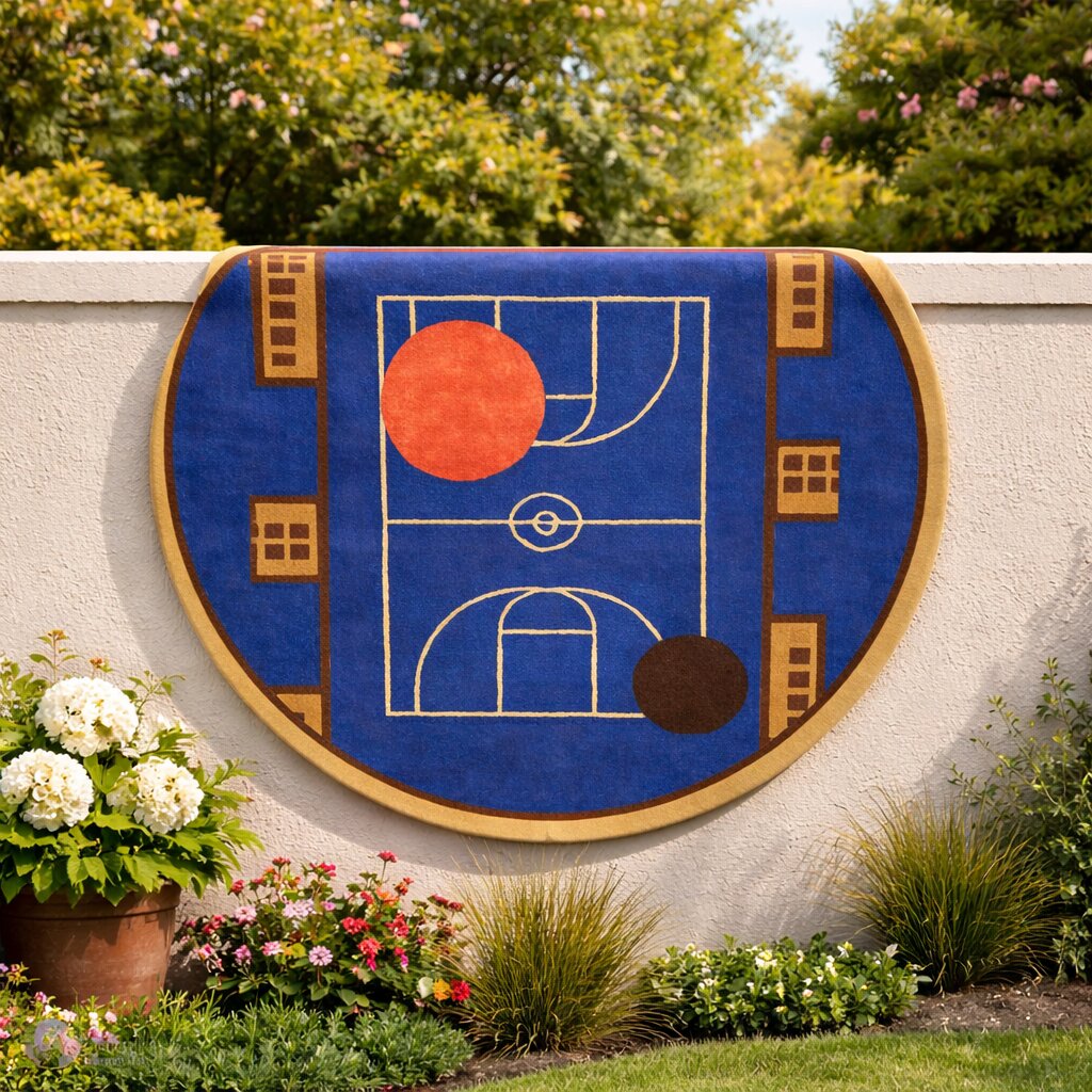 5x5 6x6 Hand tufted wool carpet Geometric rug 10x10 12x12 Cream color Round shape area rugs