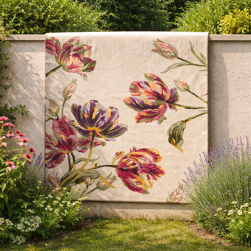 Floral Woolen Rug Hand Tufted Sizes 6x8 7x10 8x11 9x12 Bedroom Living Room Dining Room or Hallway