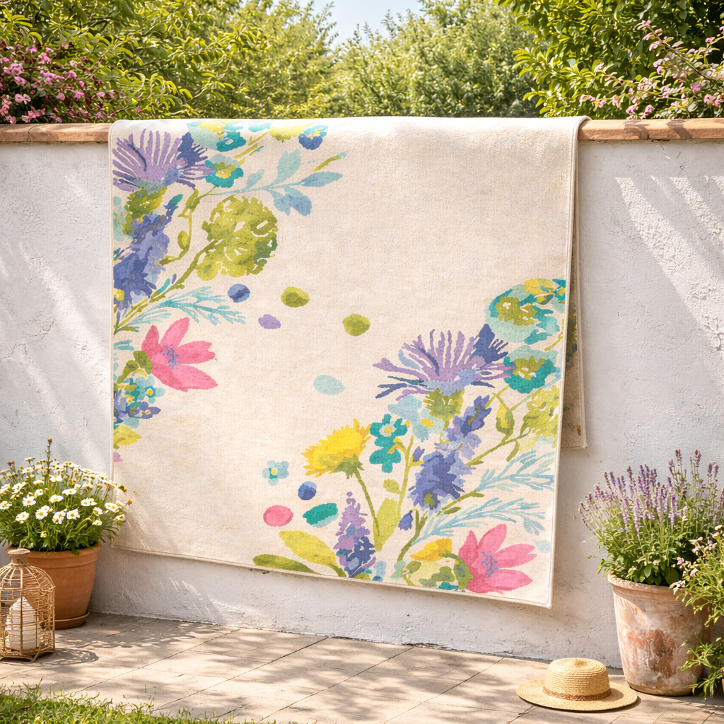 Colorful Bloom Hand Tufted Floral Rug